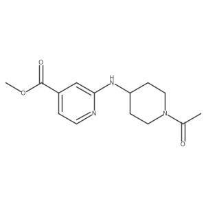 Methyl 2-[(1-acetylpiperidin-4-yl)amino]pyridine-4-carboxylate结构式