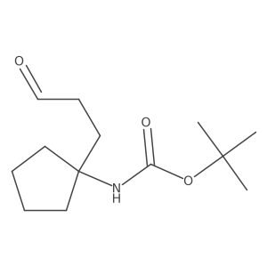 tert-butyl N-[1-(3-oxopropyl)cyclopentyl]carbamate Structure