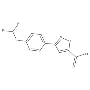 3-{4-[(Difluoromethyl)sulfanyl]phenyl}-1,2-oxazole-5-carboxylic acid结构式