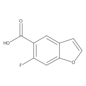 6-Fluoro-1-benzofuran-5-carboxylic acid结构式