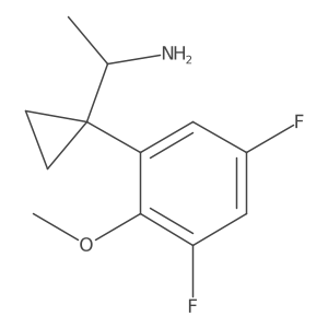 1-[1-(3,5-Difluoro-2-methoxyphenyl)cyclopropyl]ethan-1-amine结构式