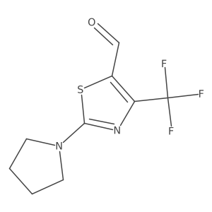 2-(Pyrrolidin-1-yl)-4-(trifluoromethyl)thiazole-5-carbaldehyde结构式