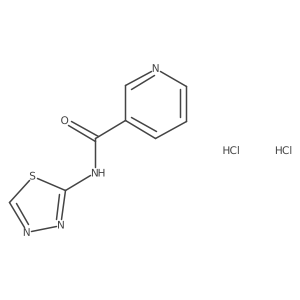 N-(1,3,4-thiadiazol-2-yl)pyridine-3-carboxamide dihydrochloride结构式