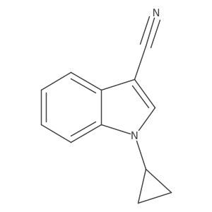 1-Cyclopropyl-1H-indole-3-carbonitrile结构式