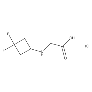 N-(3,3-Difluorocyclobutyl)glycine HCl结构式