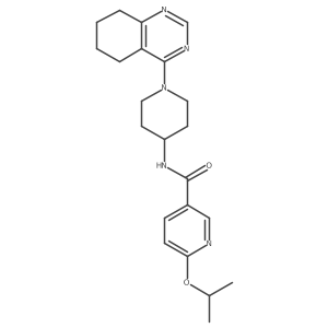 6-isopropoxy-N-(1-(5,6,7,8-tetrahydroquinazolin-4-yl)piperidin-4-yl)nicotinamide结构式