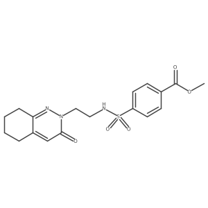 methyl 4-(N-(2-(3-oxo-5,6,7,8-tetrahydrocinnolin-2(3H)-yl)ethyl)sulfamoyl)benzoate Structure