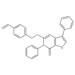 3,7-diphenyl-2-((4-vinylbenzyl)thio)-3H-pyrrolo[3,2-d]pyrimidin-4(5H)-one Structure