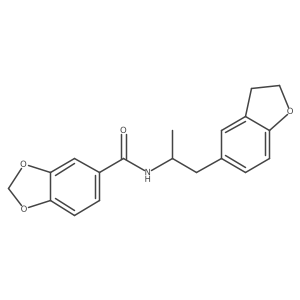 N-(1-(2,3-dihydrobenzofuran-5-yl)propan-2-yl)benzo[d][1,3]dioxole-5-carboxamide结构式