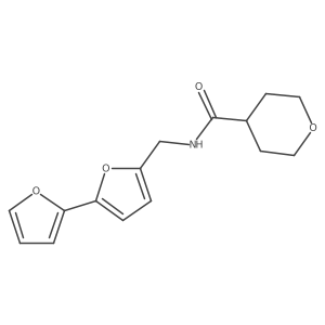 N-({[2,2'-bifuran]-5-yl}methyl)oxane-4-carboxamide结构式