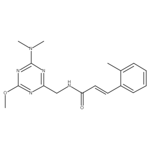 (E)-N-((4-(dimethylamino)-6-methoxy-1,3,5-triazin-2-yl)methyl)-3-(o-tolyl)acrylamide Structure
