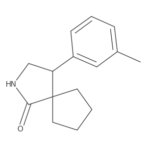 4-(3-Methylphenyl)-2-azaspiro[4.4]nonan-1-one结构式