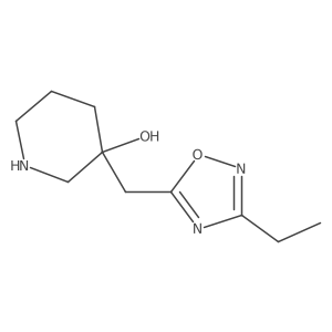3-[(3-Ethyl-1,2,4-oxadiazol-5-yl)methyl]piperidin-3-ol结构式