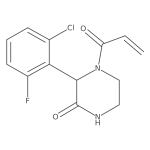 3-(2-Chloro-6-fluorophenyl)-4-(prop-2-enoyl)piperazin-2-one Structure