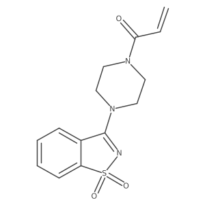 3-[4-(Prop-2-enoyl)piperazin-1-yl]-1lambda6,2-benzothiazole-1,1-dione Structure