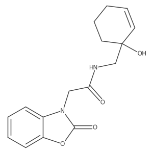 N-[(1-hydroxycyclohex-2-en-1-yl)methyl]-2-(2-oxo-2,3-dihydro-1,3-benzoxazol-3-yl)acetamide Structure