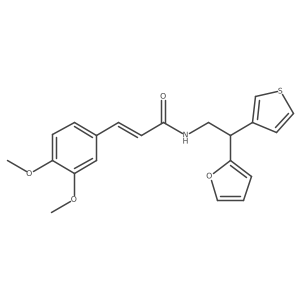 (2E)-3-(3,4-dimethoxyphenyl)-N-[2-(furan-2-yl)-2-(thiophen-3-yl)ethyl]prop-2-enamide Structure