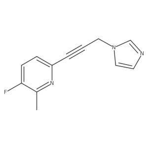 3-fluoro-6-[3-(1H-imidazol-1-yl)prop-1-yn-1-yl]-2-methylpyridine Structure