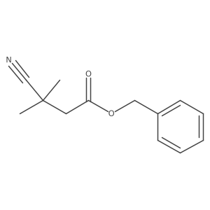Benzyl 3-cyano-3,3-dimethylpropanoate结构式