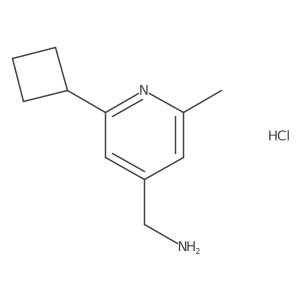 (2-Cyclobutyl-6-methylpyridin-4-YL)methanamine hcl Structure