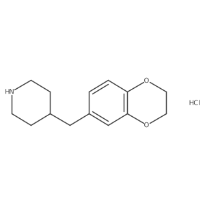 4-(2,3-Dihydro-1,4-benzodioxin-6-ylmethyl)piperidine hydrochloride Structure