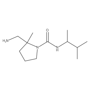 2-(aminomethyl)-2-methyl-N-(3-methylbutan-2-yl)pyrrolidine-1-carboxamide结构式