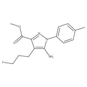methyl 5-amino-4-(3-fluoropropyl)-1-(4-methylphenyl)-1H-pyrazole-3-carboxylate Structure