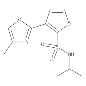3-(4-methyl-1,3-oxazol-2-yl)-N-(propan-2-yl)furan-2-sulfonamide结构式