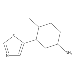 4-Methyl-3-(1,3-thiazol-5-yl)cyclohexan-1-amine Structure