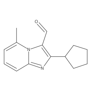 2-Cyclopentyl-5-methylimidazo[1,2-a]pyridine-3-carbaldehyde结构式
