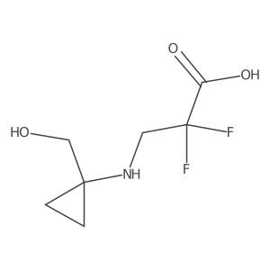 2,2-Difluoro-3-{[1-(hydroxymethyl)cyclopropyl]amino}propanoic acid Structure