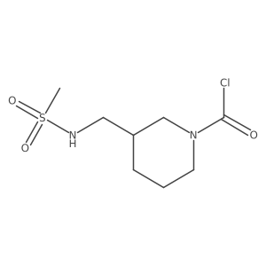 3-(Methanesulfonamidomethyl)piperidine-1-carbonyl chloride结构式