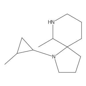 6-Methyl-1-(2-methylcyclopropyl)-1,7-diazaspiro[4.5]decane结构式