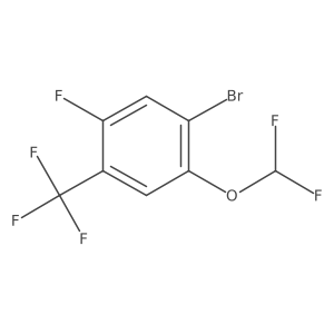 4-Bromo-5-difluoromethoxy-2-fluorobenzotrifluoride结构式