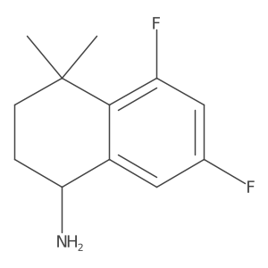 5,7-Difluoro-4,4-dimethyl-1,2,3,4-tetrahydronaphthalen-1-amine结构式