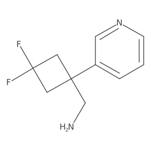 [3,3-Difluoro-1-(pyridin-3-yl)cyclobutyl]methanamine结构式