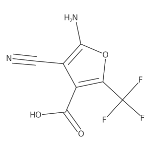 5-Amino-4-cyano-2-(trifluoromethyl)furan-3-carboxylic acid结构式