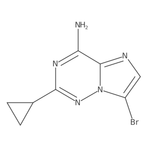 7-Bromo-2-cyclopropylimidazo[2,1-f][1,2,4]triazin-4-amine结构式