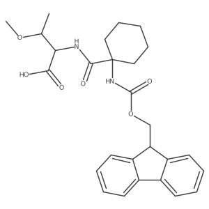 (2S,3R)-2-{[1-({[(9H-fluoren-9-yl)methoxy]carbonyl}amino)cyclohexyl]formamido}-3-methoxybutanoic acid Structure