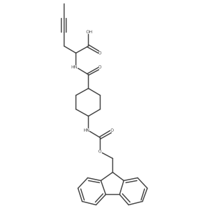 2-{[4-({[(9H-fluoren-9-yl)methoxy]carbonyl}amino)cyclohexyl]formamido}hex-4-ynoic acid结构式