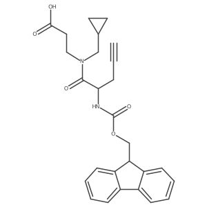 3-[N-(cyclopropylmethyl)-2-({[(9H-fluoren-9-yl)methoxy]carbonyl}amino)pent-4-ynamido]propanoic acid Structure