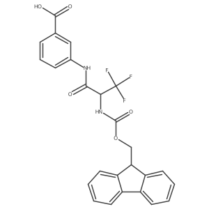 3-[2-({[(9H-fluoren-9-yl)methoxy]carbonyl}amino)-3,3,3-trifluoropropanamido]benzoic acid Structure