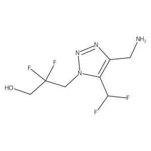 3-[4-(aminomethyl)-5-(difluoromethyl)-1H-1,2,3-triazol-1-yl]-2,2-difluoropropan-1-ol Structure