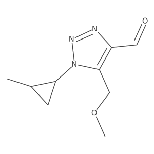 5-(methoxymethyl)-1-(2-methylcyclopropyl)-1H-1,2,3-triazole-4-carbaldehyde结构式
