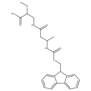 3-[3-({[(9H-fluoren-9-yl)methoxy]carbonyl}amino)butanamido]-2-methoxypropanoic acid结构式
