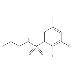 3-bromo-2-fluoro-5-methyl-N-propylbenzene-1-sulfonamide Structure