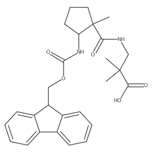 3-{[2-({[(9H-fluoren-9-yl)methoxy]carbonyl}amino)-1-methylcyclopentyl]formamido}-2,2-dimethylpropanoic acid结构式