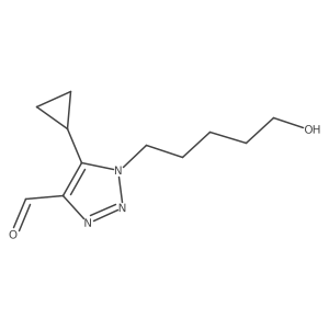 5-cyclopropyl-1-(5-hydroxypentyl)-1H-1,2,3-triazole-4-carbaldehyde结构式