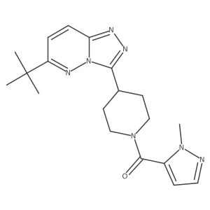 4-{6-tert-butyl-[1,2,4]triazolo[4,3-b]pyridazin-3-yl}-1-(1-methyl-1H-pyrazole-5-carbonyl)piperidine结构式