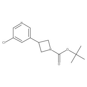 Tert-butyl 3-(5-chloropyridin-3-yl)azetidine-1-carboxylate结构式